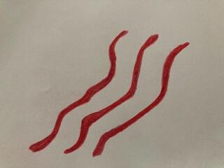 3 Striche symbolisieren Fire Smoke Water